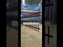 Residential Area Steel Guardrail Wrought Iron Fence Fully Welded