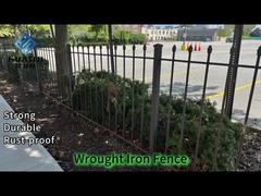 Outdoor Garden Galvanized Steel Fence Panels Black Steel Picket Fence