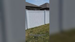 PVC Privacy Fence perfect for backyard garden and residential use.