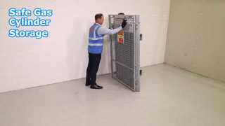 Foldable gas cylinder cage