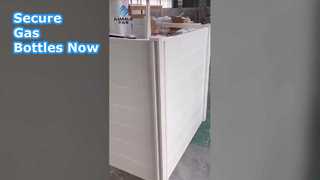 Production workshop display, vinyl privacy fence